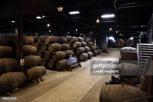 old porto wine cellar - wine cellar stock pictures, royalty-free photos & images