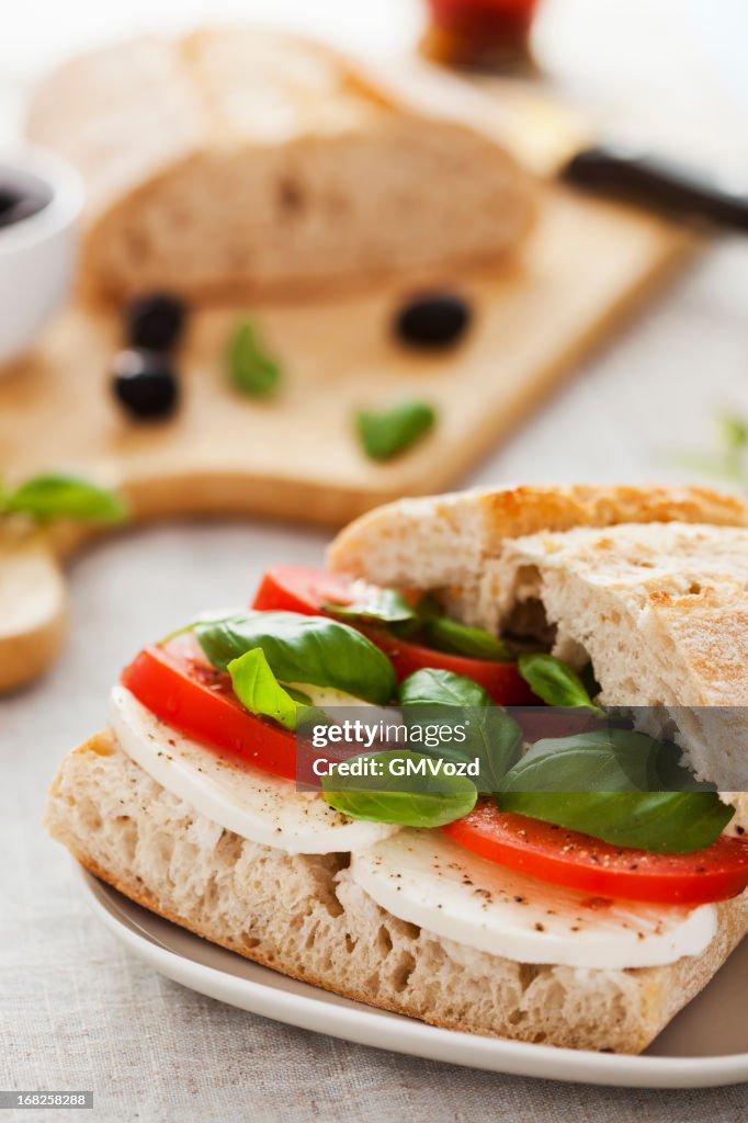 Sándwich de queso Mozzarella