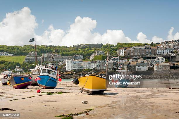 st. ives harbor - cornish flag 個照片及圖片檔