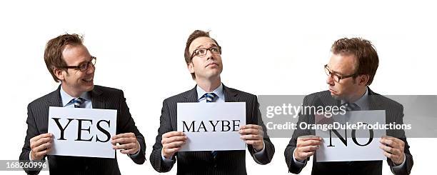 businessmen with different opinions - yes single word stock pictures, royalty-free photos & images