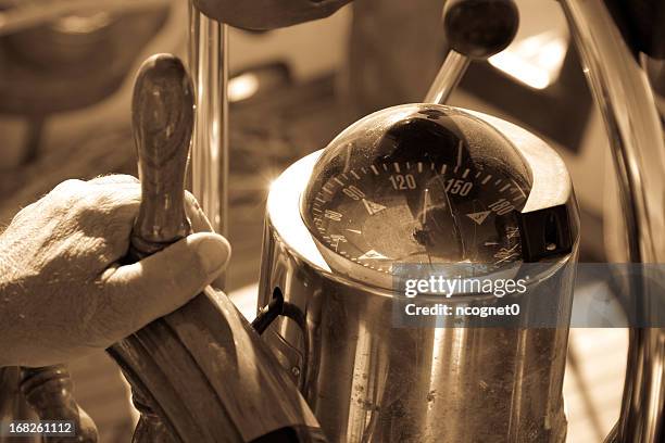 driving a yacht - boat steering wheel stock pictures, royalty-free photos & images