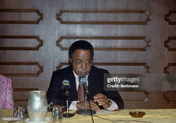 American writer Alex Haley in Portland, Oregon, May 25th 1977.