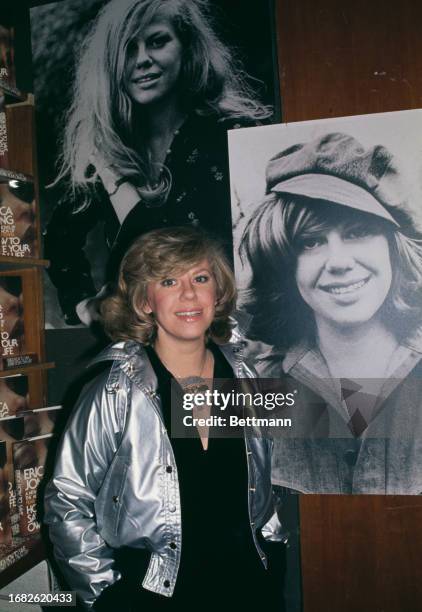 American novelist Erica Jong at the launch of her book 'How to Save Your Own Life' in New York, March 24th 1977.