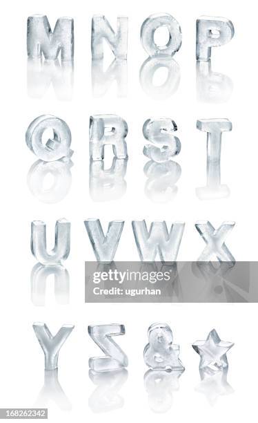 ice alphabet - letter w stock pictures, royalty-free photos & images