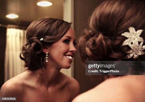 bridal reflections - up do stock pictures, royalty-free photos & images