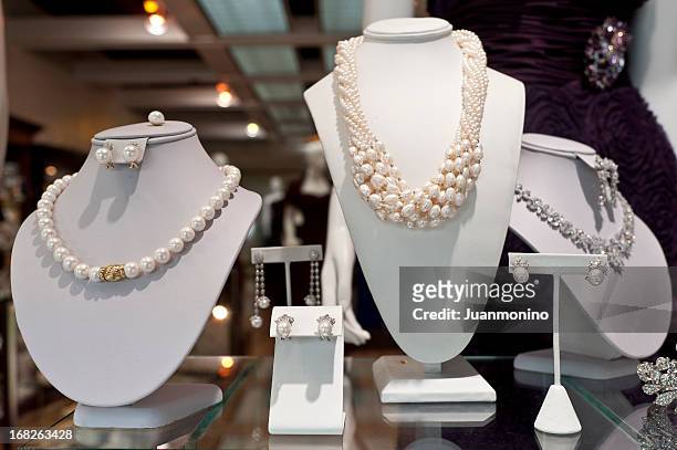 jewlery window display - jeweller stock pictures, royalty-free photos & images