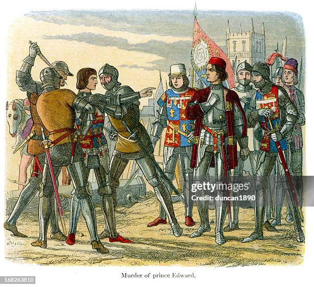 ilustraciones, imágenes clip art, dibujos animados e iconos de stock de batalla de, tewkesbury 1471 - battlefield