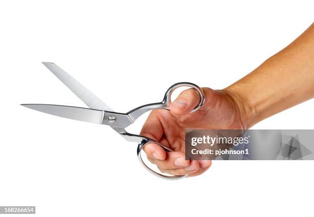 cutting with scissors - sax bildbanksfoton och bilder