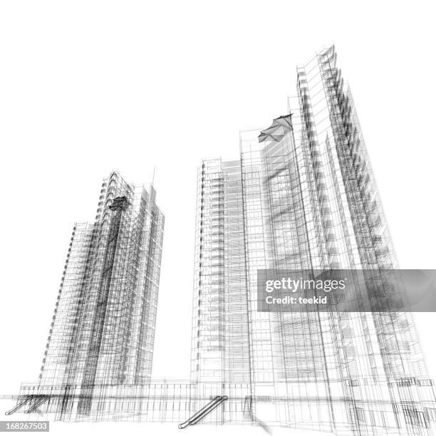 2d Wireframe Building Home Wireframe Photos and Premium High Res Pictures - Getty Images
