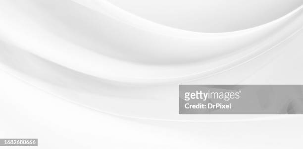 abstract white waves background - silk ストックフォトと画像