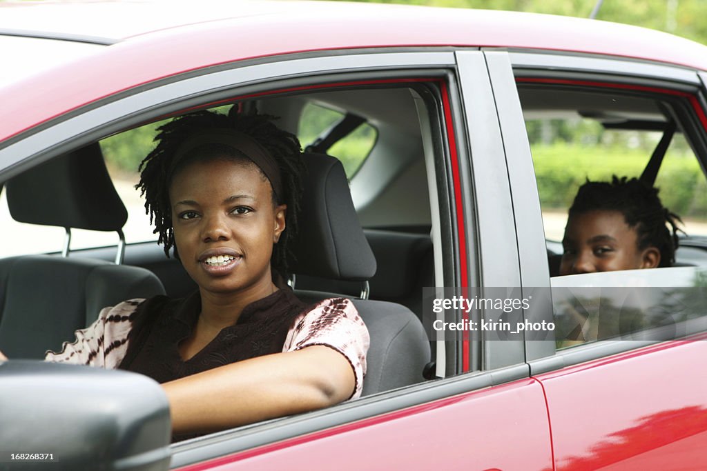 In the car with kids