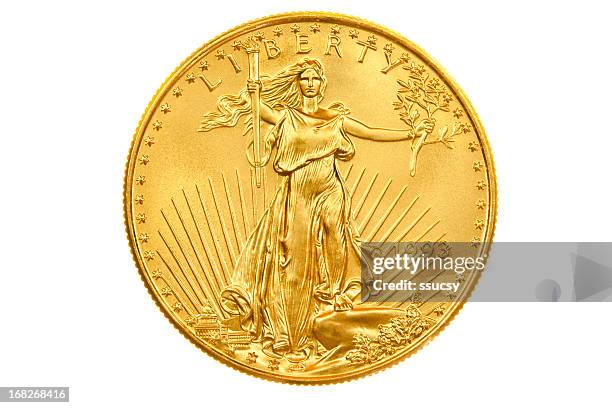 american eagle gold coin bullion investment obverse - penny stock pictures, royalty-free photos & images