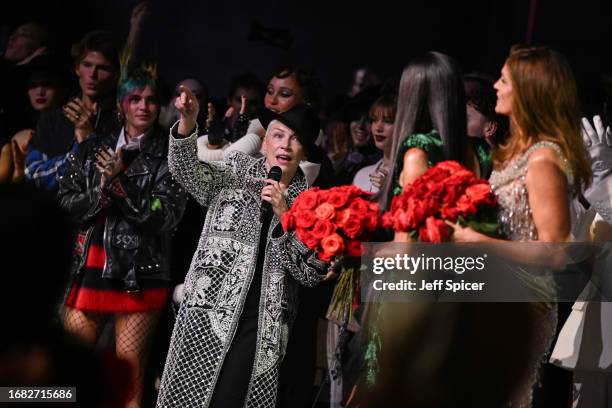 Annie Lennox performs onstage during Vogue World: London at Theatre Royal Drury Lane on September 14, 2023 in London, England.