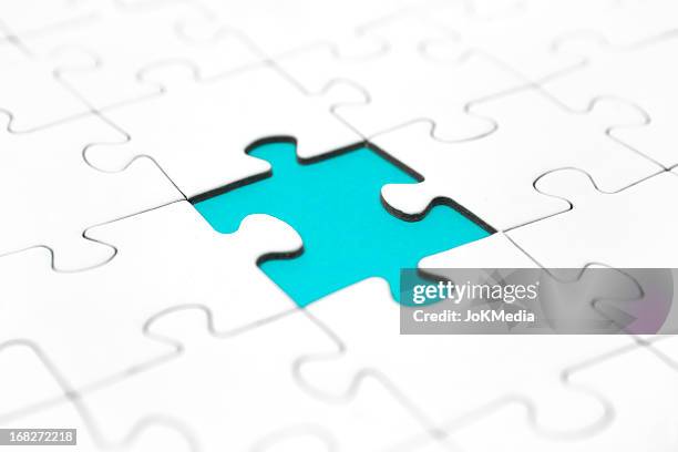 missing jigsaw piece - single object stock pictures, royalty-free photos & images