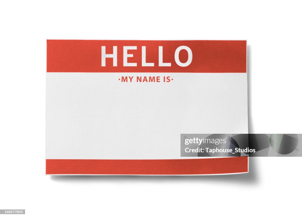 Name Tag (with clipping paths)