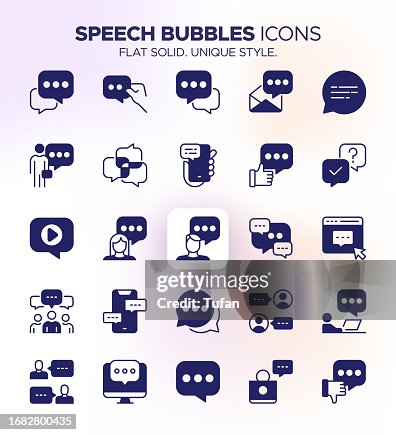 Speech Bubbles Icon Set - Communication, Dialogue, Conversation, Chat, Messaging, Discussion, Speech Balloon, Talk, Interaction, Exchange, Verbalization, Expression Speech Bubbles Icon Set - Communication, Dialogue, Conversation, Chat, Messaging, Discussion, Speech Balloon, Talk, Interaction, Exchange, Verbalization, Expression