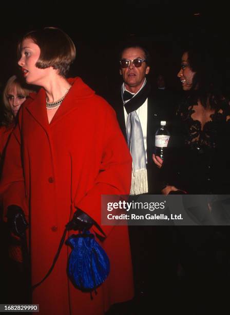 Married American couple, actors Rebecca Broussard and Jack Nicholson, and singer & actress Diana Ross attend CBS Records' party for 33rd annual...