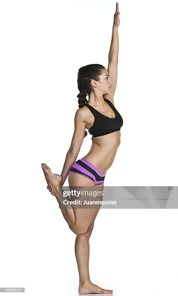 Hot Yoga Pose (Dandayamana Dhanurasana