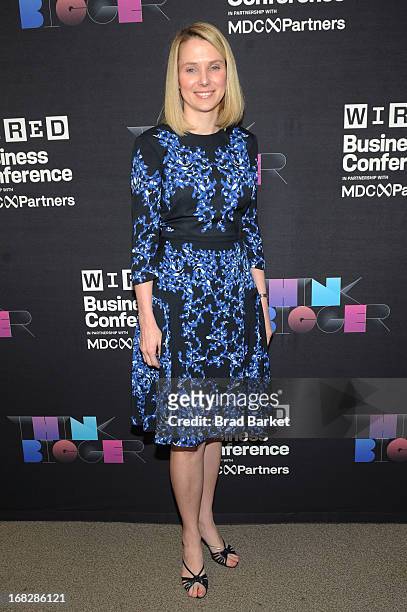 President and CEO of Yahoo!, Marissa Mayer attends the WIRED Business Conference: Think Bigger at Museum of Jewish Heritage on May 7, 2013 in New...