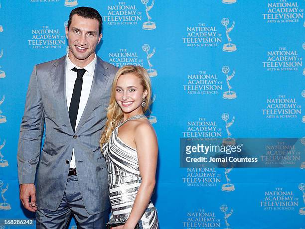Boxer Wladimir Klitschko and actress/model Hayden Panettiere attend the 34th Annual Sports Emmy Awards Reception at Frederick P. Rose Hall, Jazz at...