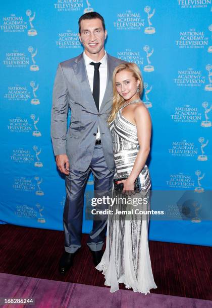 Boxer Wladimir Klitschko and actress/model Hayden Panettiere attend the 34th Annual Sports Emmy Awards Reception at Frederick P. Rose Hall, Jazz at...