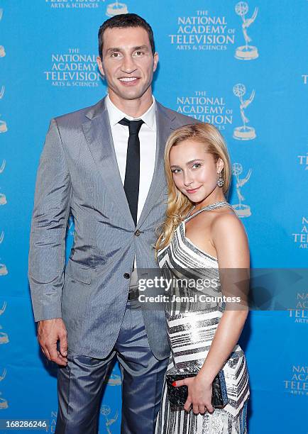 Boxer Wladimir Klitschko and actress/model Hayden Panettiere attend the 34th Annual Sports Emmy Awards Reception at Frederick P. Rose Hall, Jazz at...