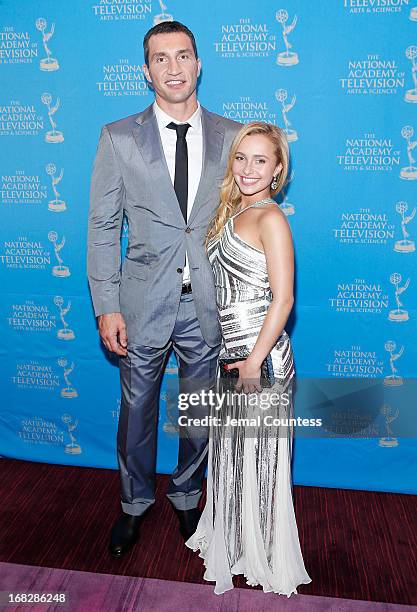 Boxer Wladimir Klitschko and actress/model Hayden Panettiere attend the 34th Annual Sports Emmy Awards Reception at Frederick P. Rose Hall, Jazz at...