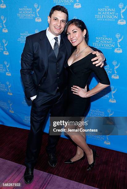 Nominee's Josh Oshinsky and Tiffany Oshinsky attend the 34th Annual Sports Emmy Awards Reception at Frederick P. Rose Hall, Jazz at Lincoln Center on...