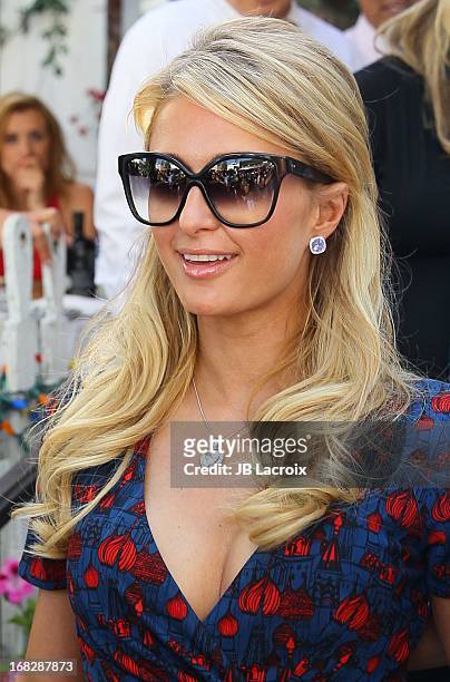 Paris Hilton is seen at The Ivy on May 7, 2013 in Los Angeles, California.
