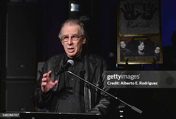 Radio personality Jim Ladd attends a ceremony inducting The Goo Goo Dolls into the Guitar Center RockWalk at Guitar Center on May 7, 2013 in...