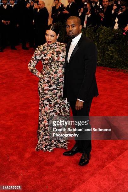 Kim Kardashian and Kanye West attends the Costume Institute Gala for the "PUNK: Chaos to Couture" exhibition at the Metropolitan Museum of Art on May...