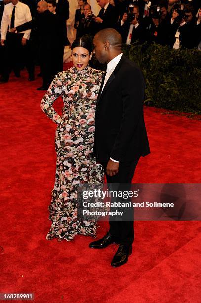 Kim Kardashian and Kanye West attends the Costume Institute Gala for the "PUNK: Chaos to Couture" exhibition at the Metropolitan Museum of Art on May...