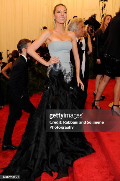 Blake Lively attends the Costume Institute Gala for the "PUNK: Chaos to Couture" exhibition at the Metropolitan Museum of Art on May 6, 2013 in New...