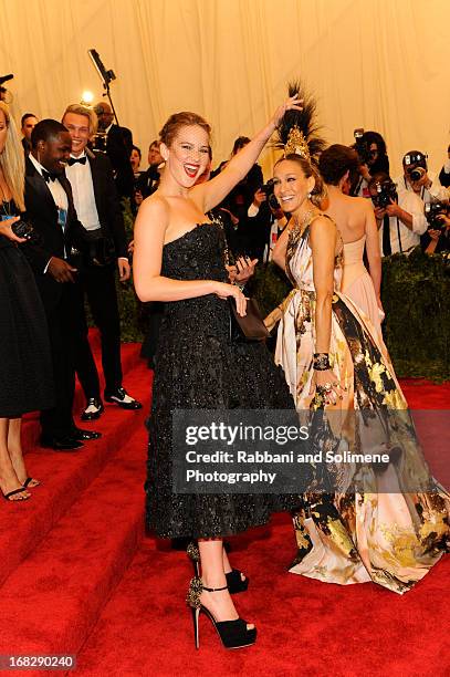 Jennifer Lawrence and Sarah Jessica Parker attends the Costume Institute Gala for the "PUNK: Chaos to Couture" exhibition at the Metropolitan Museum...