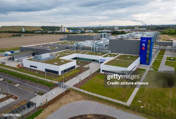 September 2023, Saxony, Leipzig: View of Beiersdorf's new plant. The Hamburg-based Dax company Beiersdorf officially opened its new production center...