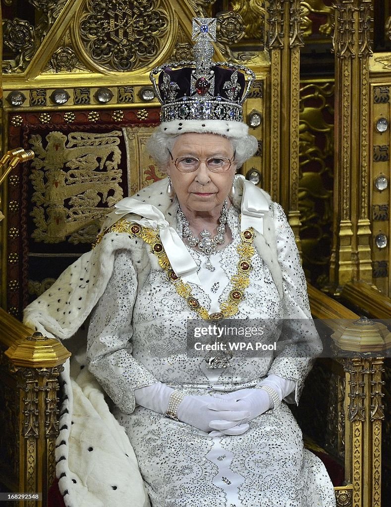 Queen Elizabeth II Attends The State Opening Of Parliament