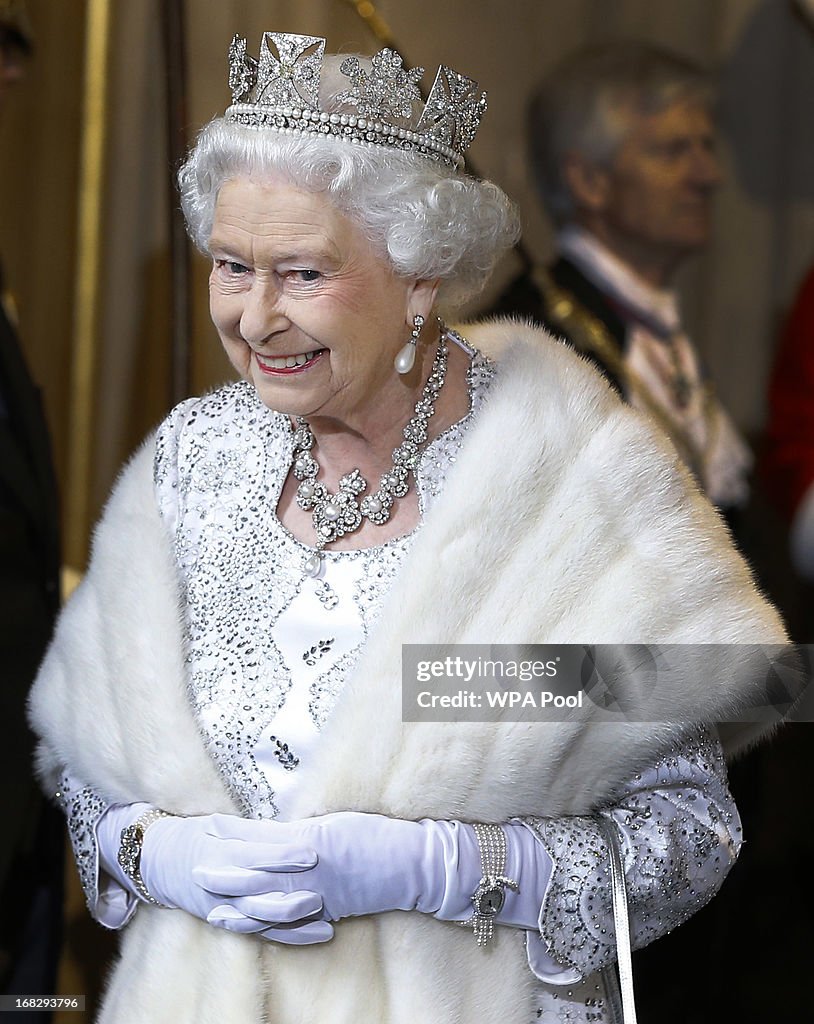 Queen Elizabeth II Attends The State Opening Of Parliament