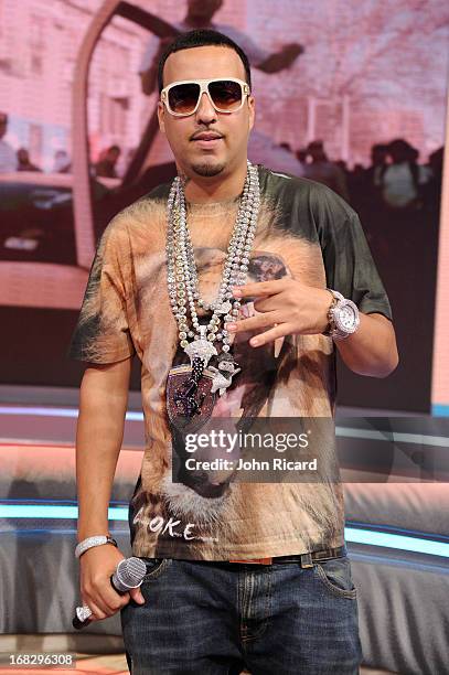 French Montana visits BET's "106 & Park" at BET Studios on May 6, 2013 in New York City.