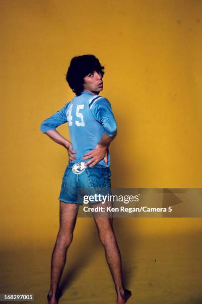 Mick Jagger of the Rolling Stones is photographed at the Camera 5 studios in 1977 in New York City. CREDIT MUST READ: Ken Regan/Camera 5 via Contour...