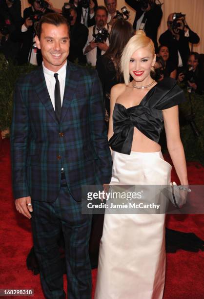 Gavin Rossdale and Gwen Stefani attend the Costume Institute Gala for the "PUNK: Chaos to Couture" exhibition at the Metropolitan Museum of Art on...