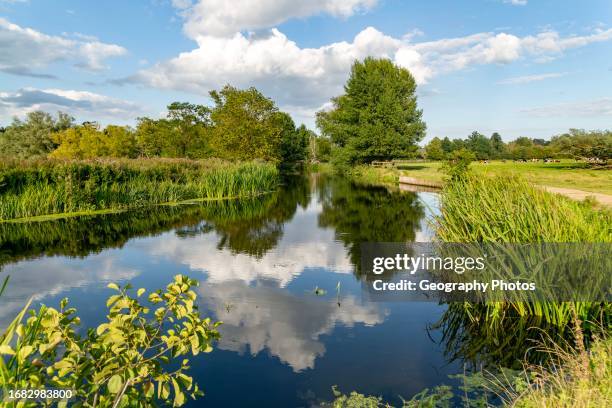 River Stour landscape, Dedham Vale, East Bergholt, Suffolk, England, UK.