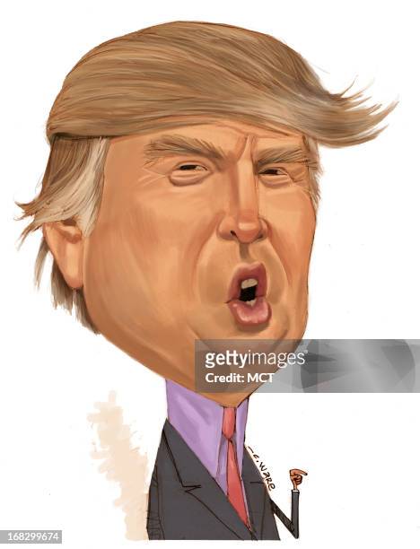 Chris Ware illustration of developer Donald Trump.