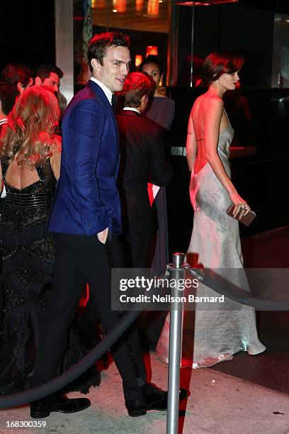 Nicholas Hoult and Abbey Lee Kershaw attend the "PUNK: Chaos To Couture" Costume Institute Gala after party at The Standard hotel on May 6, 2013 in...