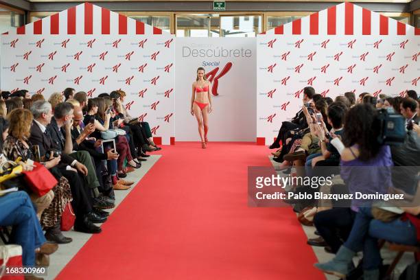 Astrid Klisans walks the runway during 'Special K' bathing suits collection presentation at Coam building on May 8, 2013 in Madrid, Spain.