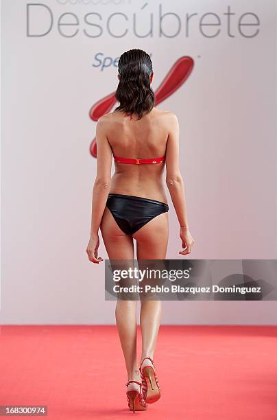 Noelia Lopez walks the runway during 'Special K' bathing suits collection presentation at Coam building on May 8, 2013 in Madrid, Spain.