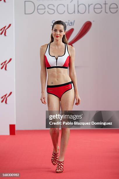 Aida Artiles walks the runway during 'Special K' bathing suits collection presentation at Coam building on May 8, 2013 in Madrid, Spain.