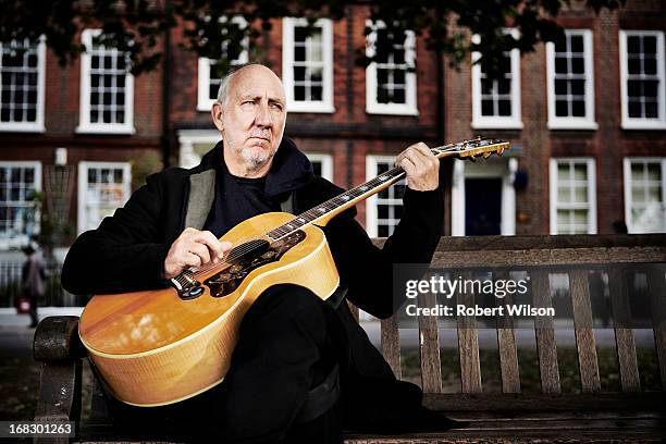 Legendary rock star and guitarist of the Who, Pete Townshend is photographed for the Times on September 11, 2012 in London, England.