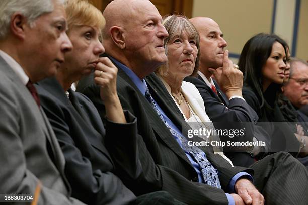 Family members of the four Americans killed in the September 11, 2012 terror attack on the U.S. Consulate in Benghazi, Libya, are joined by Rep....