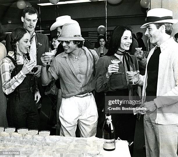 Members of the Boston Ballet shared champagne toasts at Logan Airport before leaving for China. The company was beginning a 12-week world tour which,...