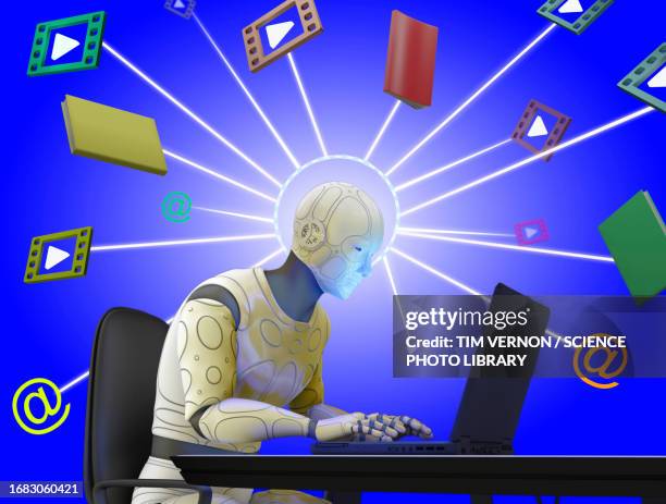 artificial intelligence, conceptual illustration - mining machinery stock illustrations